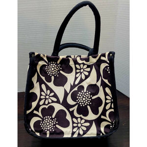 Paul B. Stone Vintage Black And White Tropical Print Bag